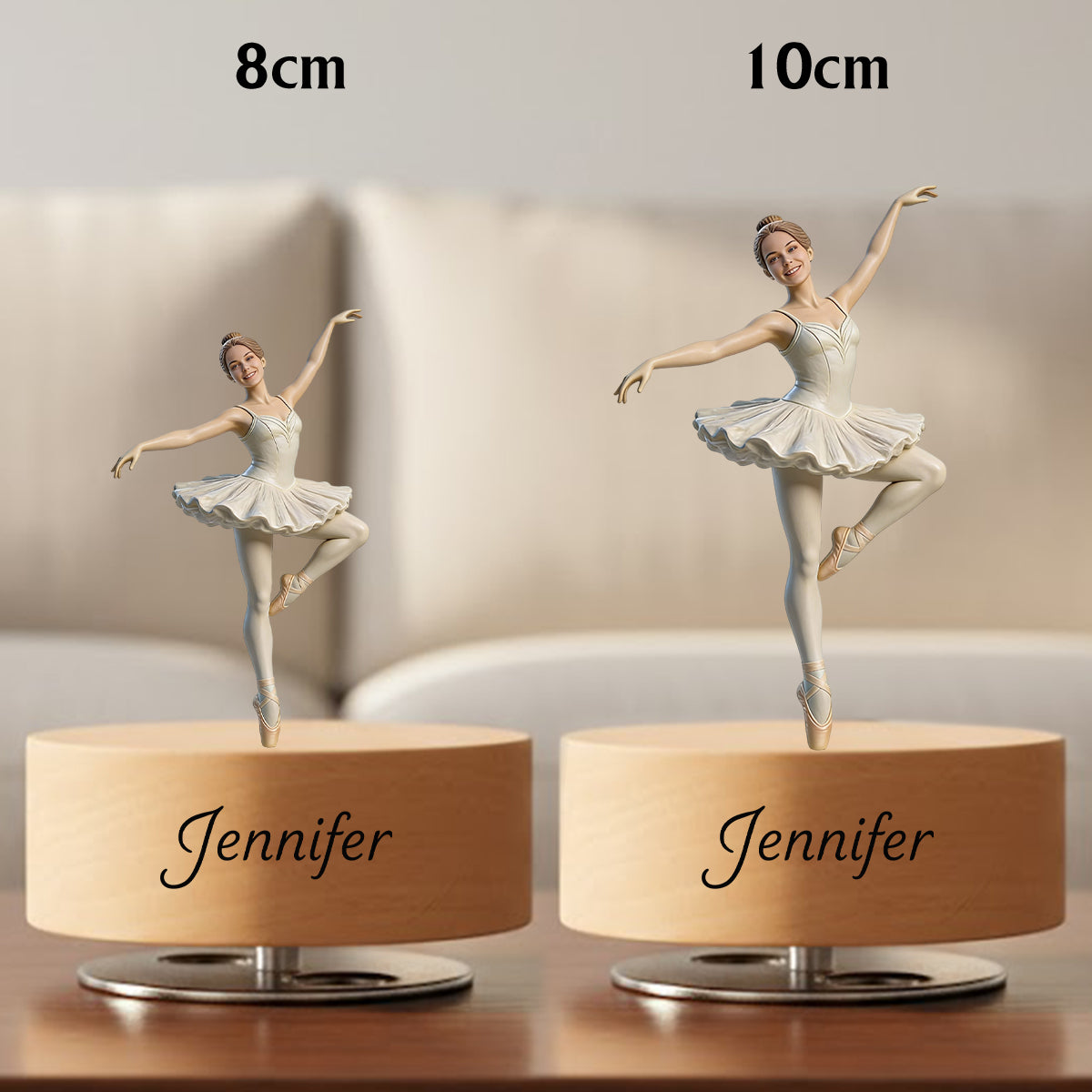 Custom From Any Photo - Personalized Ballet Rotating Music Plaque