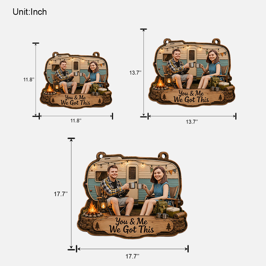 Camping Lover Gift Idea, Camping Partner - Personalized Camping Custom Shaped Wood Sign