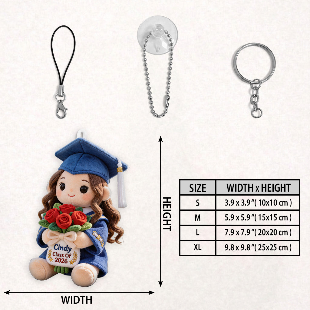 Class Of 2026 - Personalized Graduation Plush Keychain