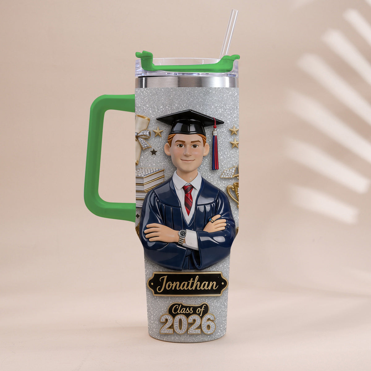 Graduation Girl - Personalized Graduation Tumbler With Handle