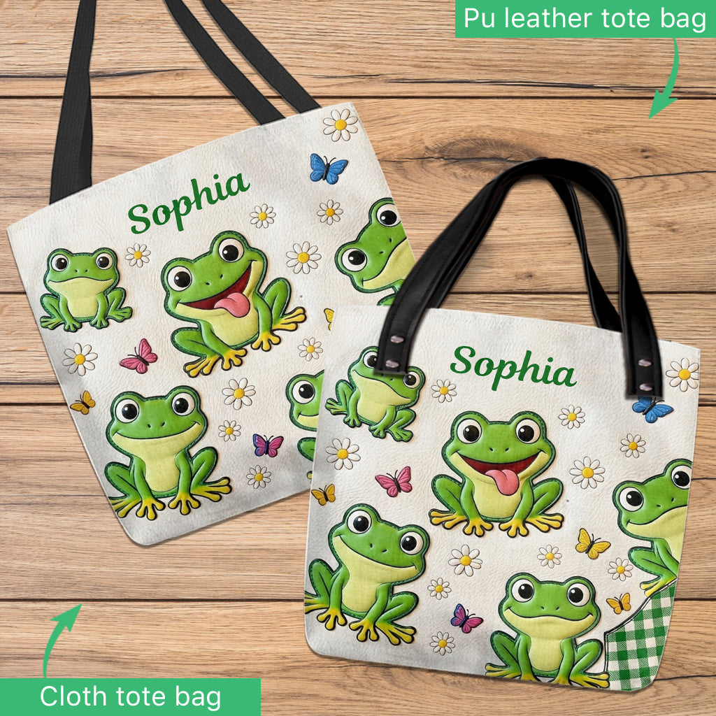 Just A Girl Who Loves Frogs - Personalized Frog Tote Bag