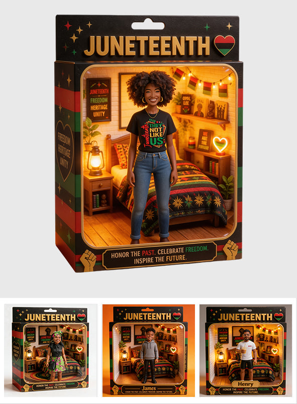 Happy Juneteenth - Personalized Juneteenth Acrylic Display Box