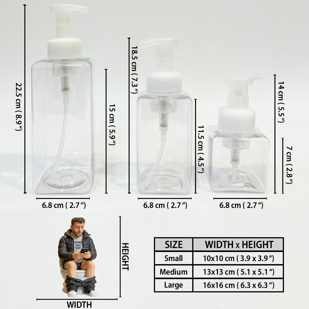 Doing Dad Sh*t, Funny Pack Of Three Bathroom Dispenser, Father's Day Gift - Personalized Father Pump Dispenser