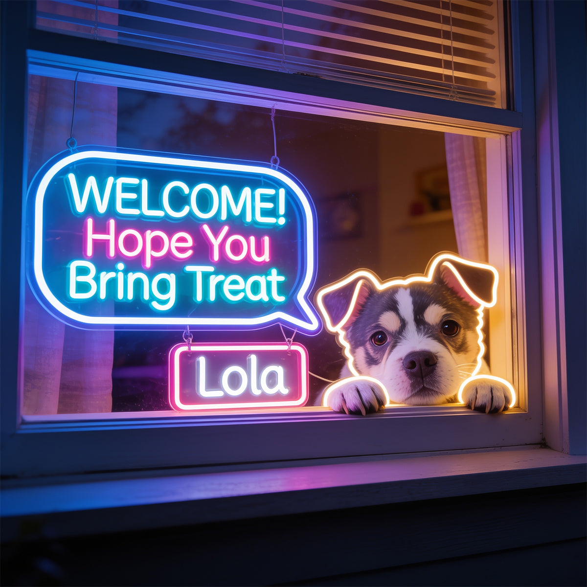 Custom Neon Light For Pet Owners - Personalized Dog Neon LED Light Sign