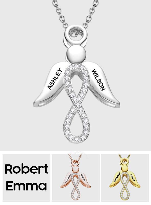 Little Angel - Personalized Name Wings Necklace