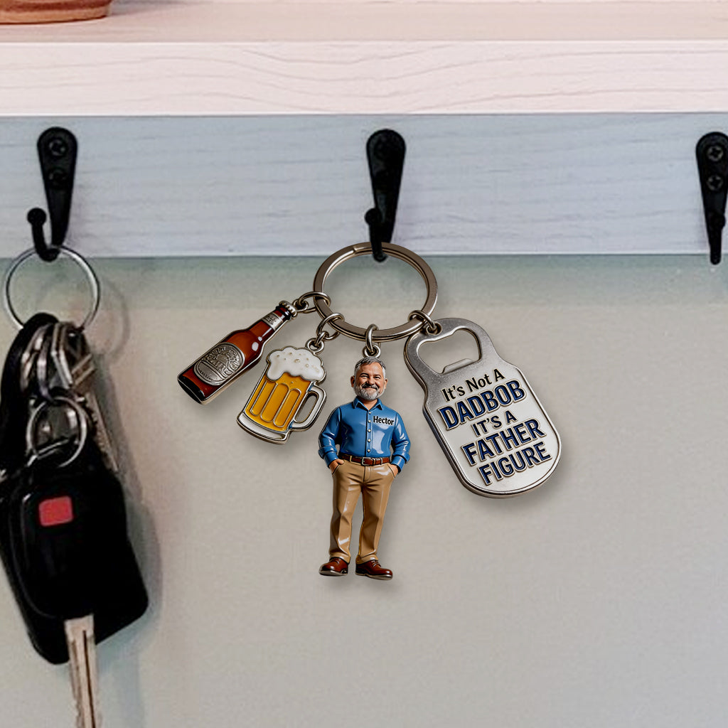 It's Not A Dad Bob - Personalized Father Premium Keychain With Charms