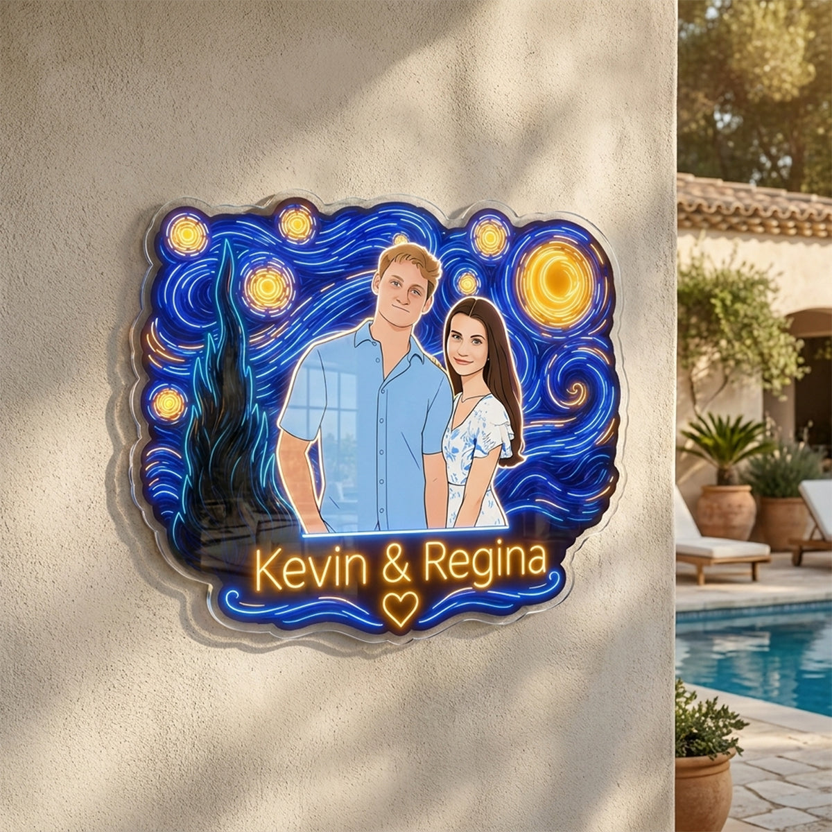 Beautiful Night Couple Gift - Personalized Couple Neon LED Light Sign