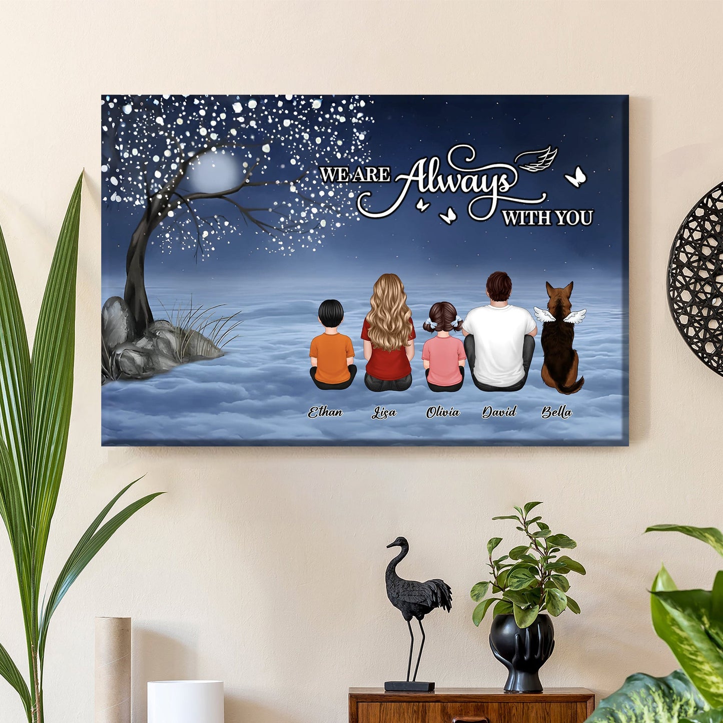 Butterfly I Am Always With You Memorial Personalized Keychain or Poster or Plaque or Ornament
