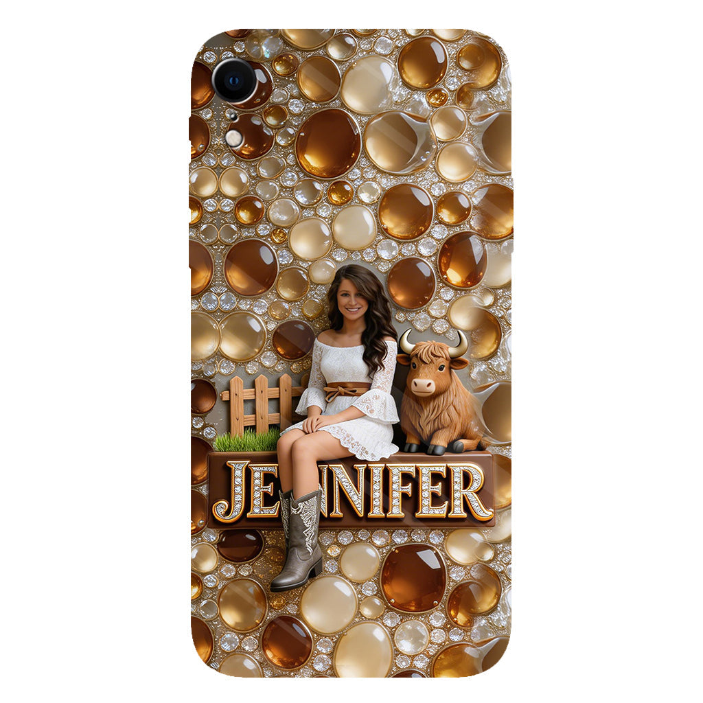 Just A Girl Who Loves Highland Cows - Personalized Highland Cow Full Print Phone Case