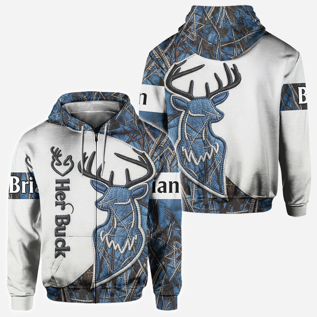 Couple Matching Shirts, Hunting Couple Matching Shirt - Personalized Hunting All Over Shirt