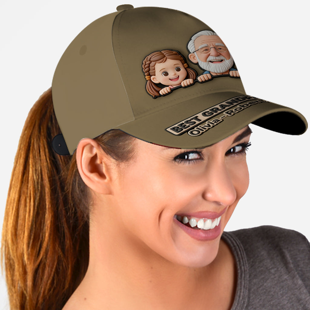Dad Grandpa Gift Custom From Photo - Personalized Father Classic Cap