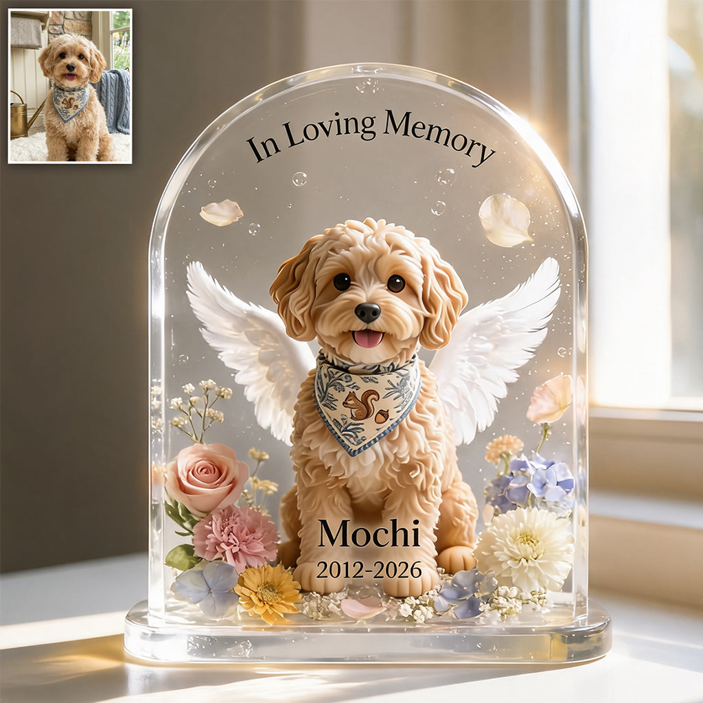 In Loving Memory - Personalized Dog Custom Shaped Acrylic Plaque