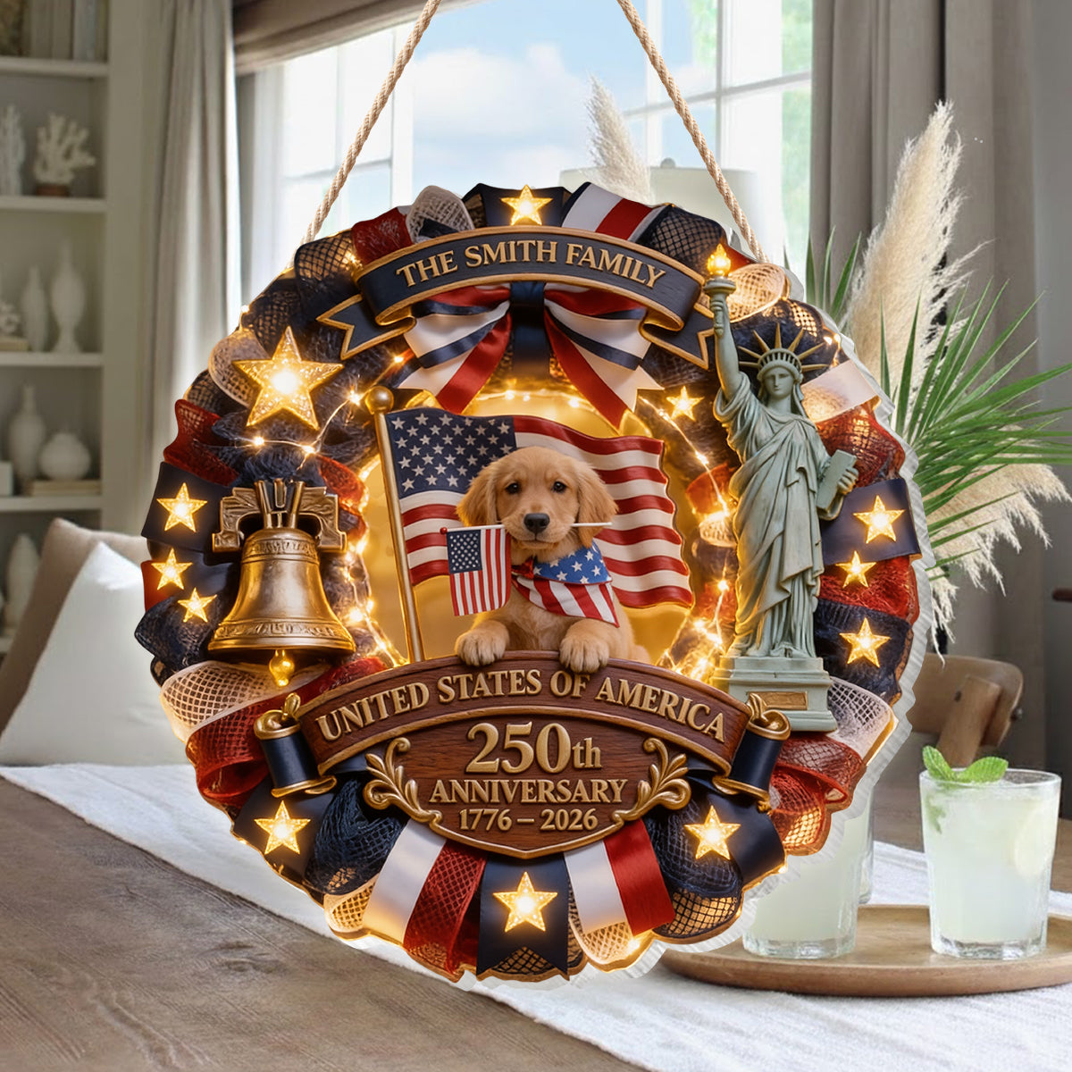 Generations of Freedom - Personalized Dog LED Light Acrylic Sign