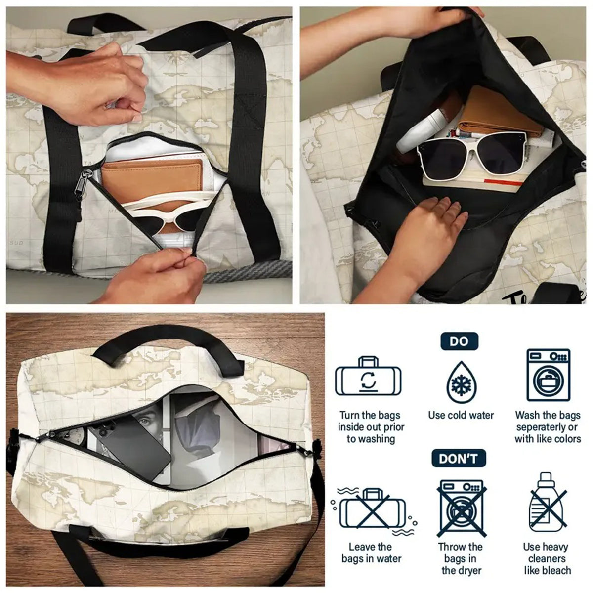 Adventure Awaits - Personalized Couple Duffle Bag