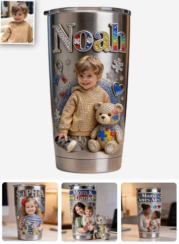 I Love You - Custom From Photo - Personalized Autism Awareness Tumbler