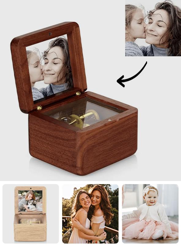 Custom Photo Wooden Music Box - gift for anyone - Personalized Music Box
