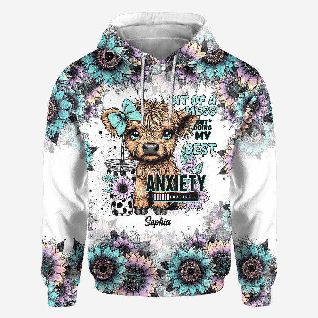 Bit Of A Mess But Doing My Best - Personalized All Over Shirt