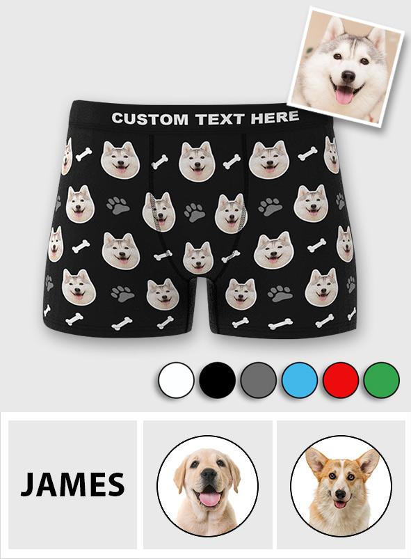 Custom Dog Face Boxers - Personalized Dog Men's boxer briefs