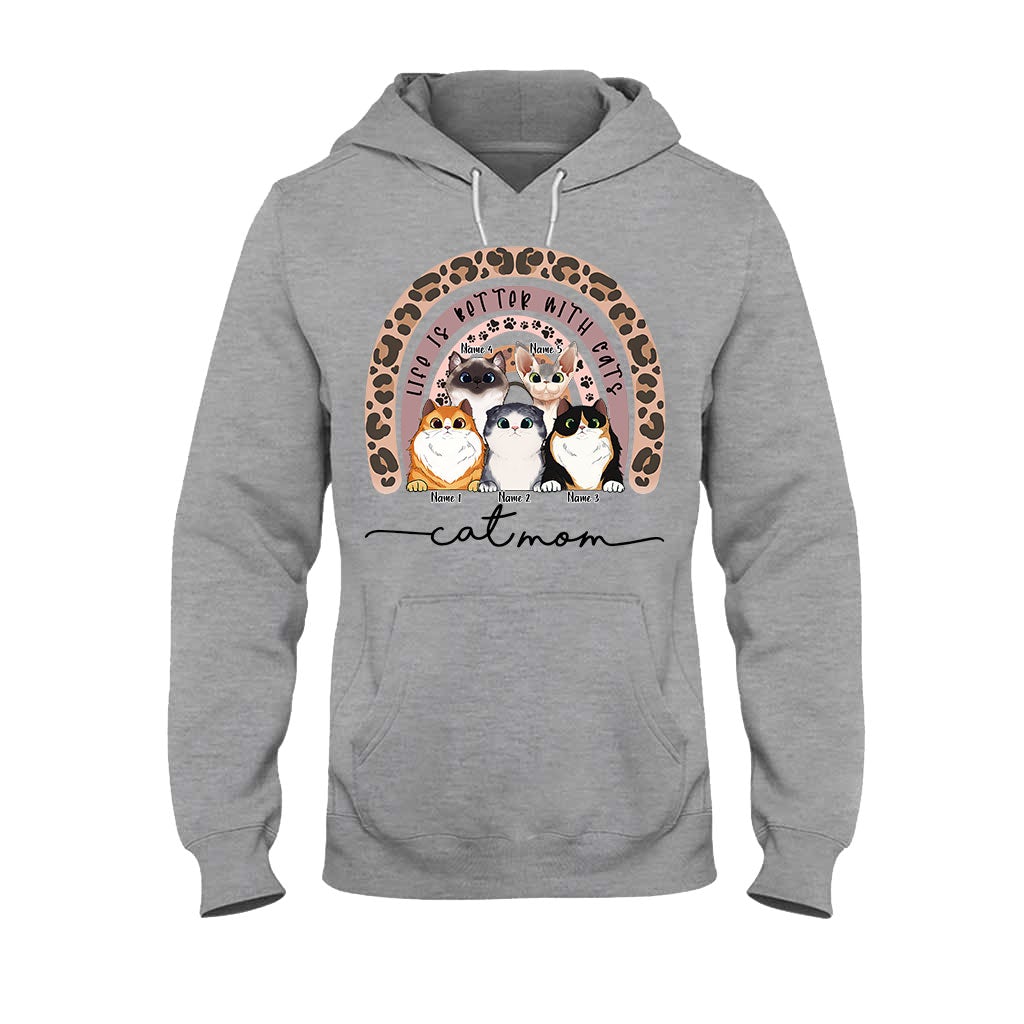 Cat Mom - Personalized Cat T-shirt and Hoodie