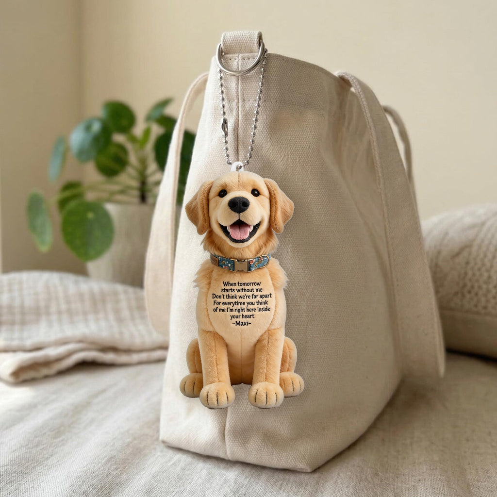 I'm Always With You - Personalized Dog Plush Keychain
