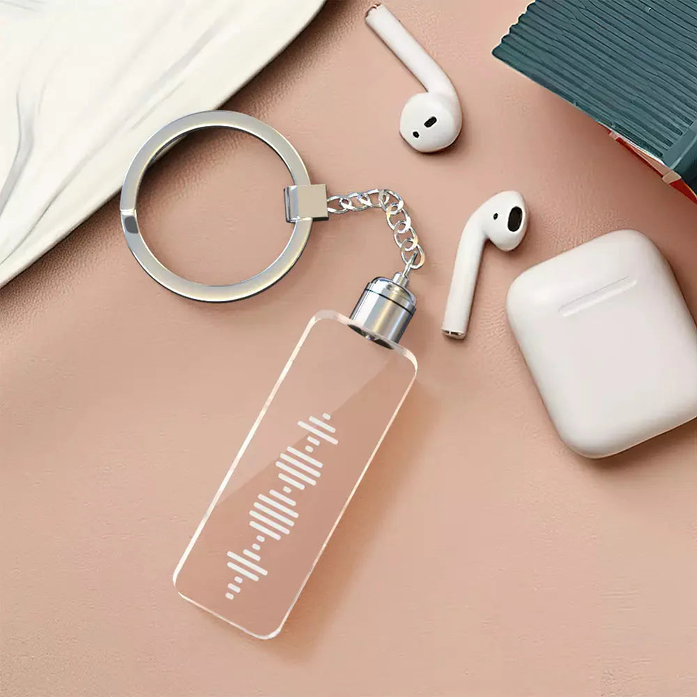 Music Code Led Transparent Bar - Personalized Music Code Led Bar Keychain