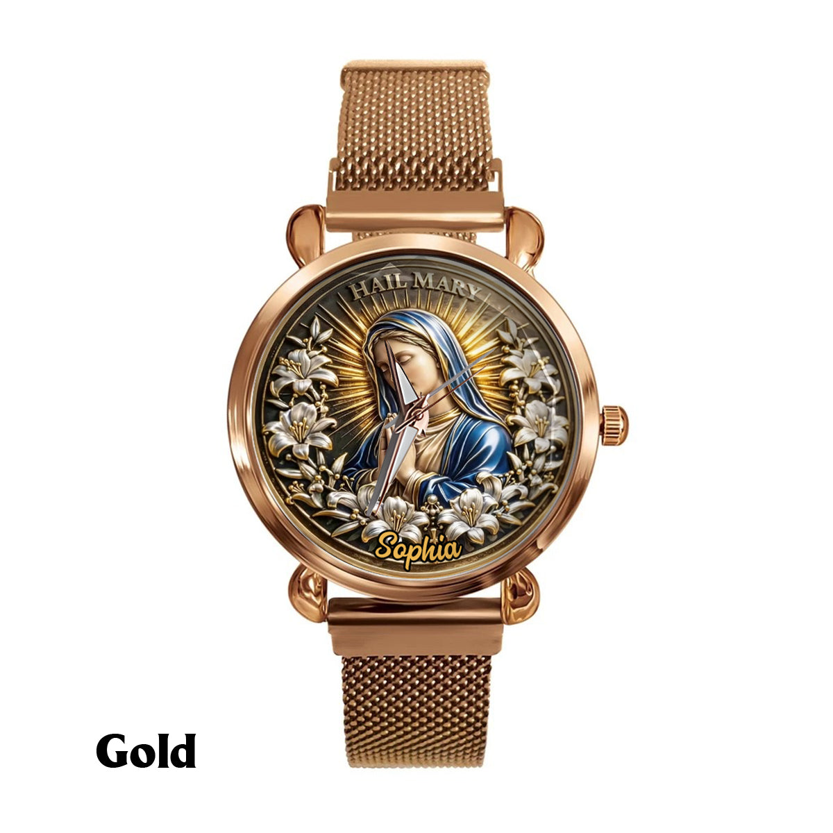 Hail Mary - Personalized Christian Women Hand Watch