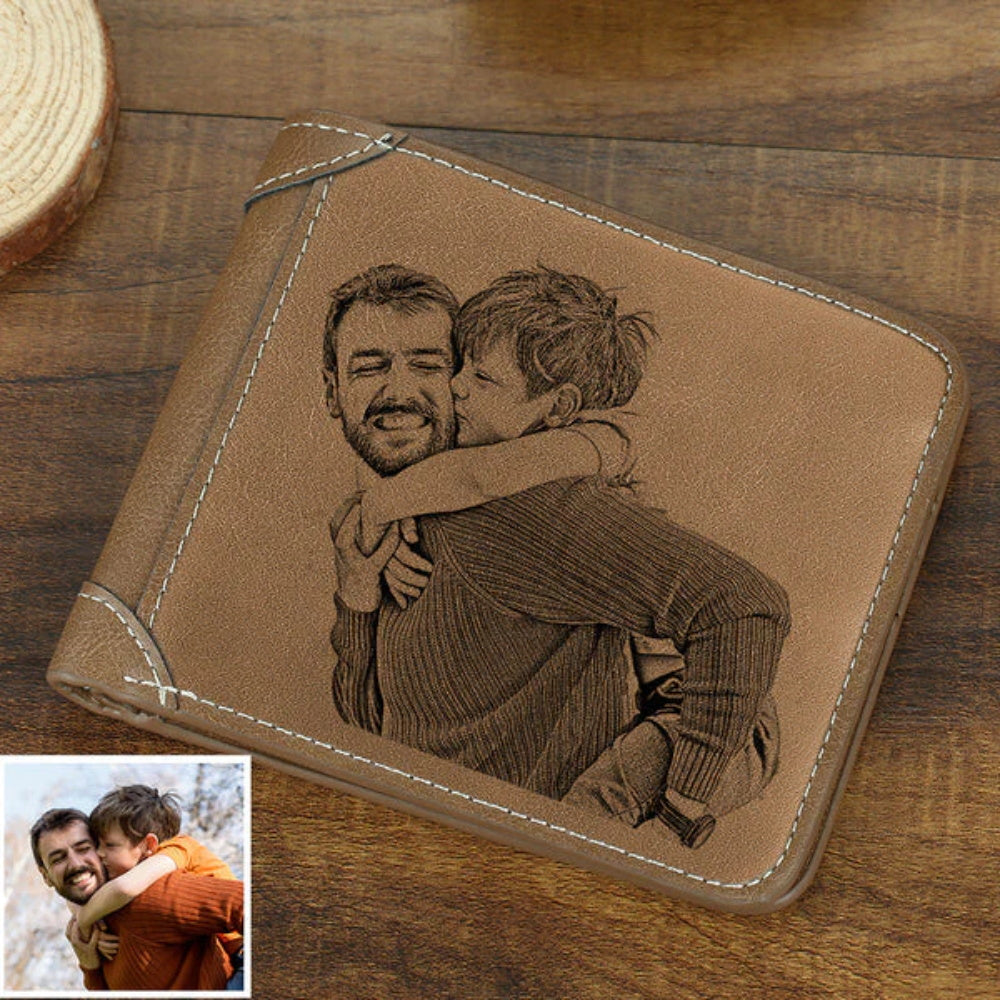 Any Photo And Text - Personalized Photo Bifold Wallet