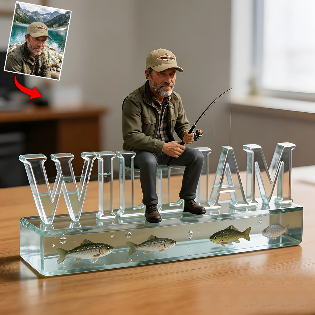 Custom Any Photo - Personalized Fishing Custom Shaped Acrylic Plaque