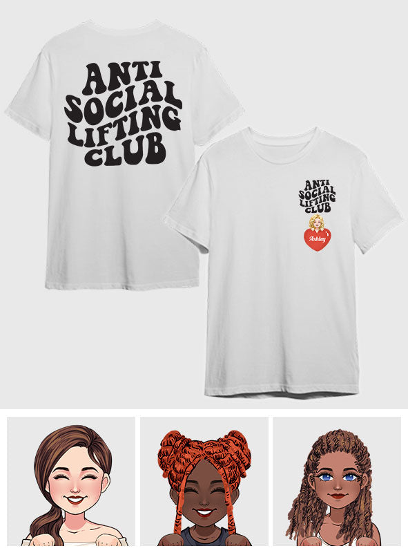 Anti Social Lifting Club - Personalized Fitness T-shirt And Hoodie