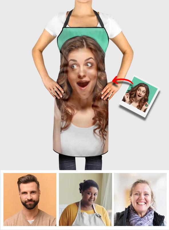 Any Photo - Personalized No Pocket Apron