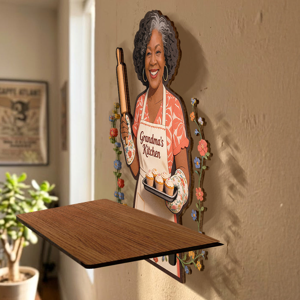 Love Baking - Personalized Baking Wooden Floating Shelf