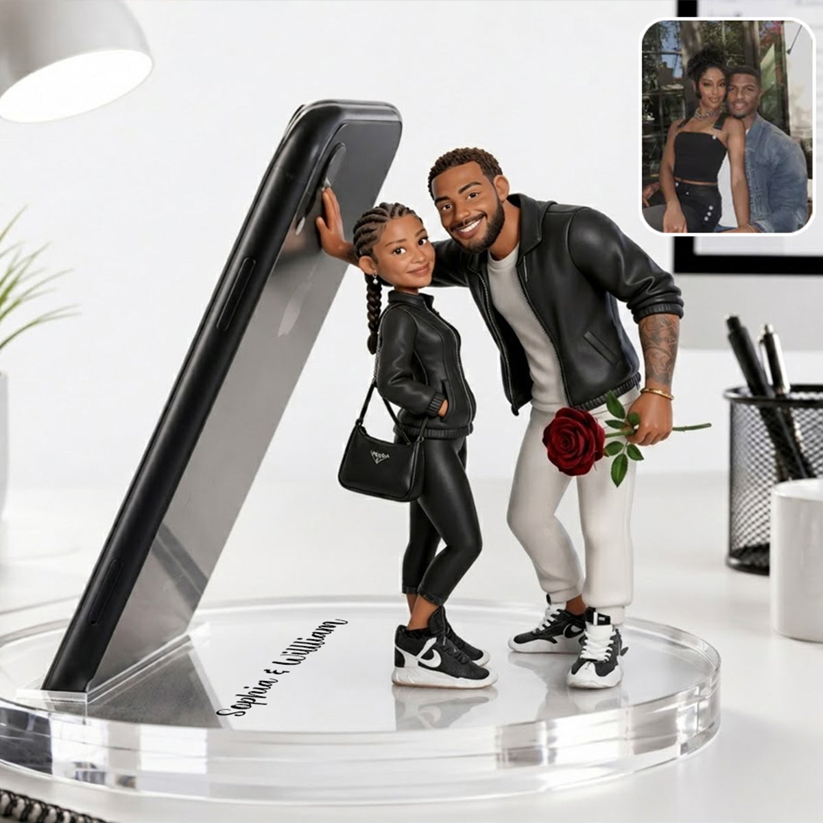 I Love You - Personalized Couple Phone/ Tablet Holder Stand