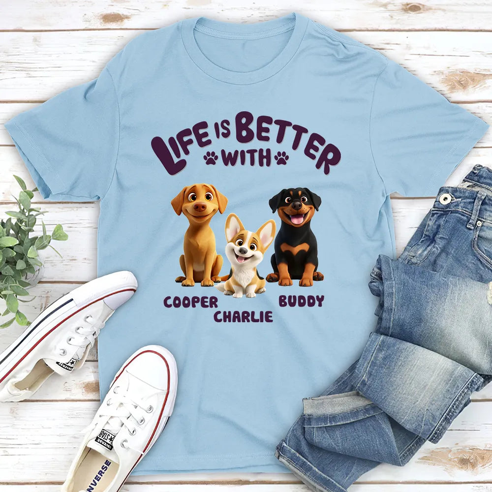 Classic Tee with Fun Dog Print, Comfortable and Versatile, Perfect for Dog Owners