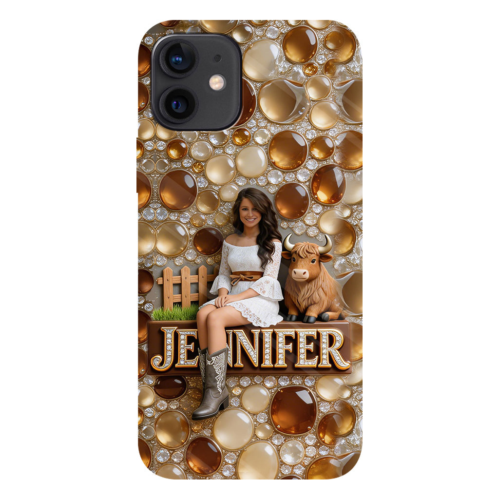 Just A Girl Who Loves Highland Cows - Personalized Highland Cow Full Print Phone Case