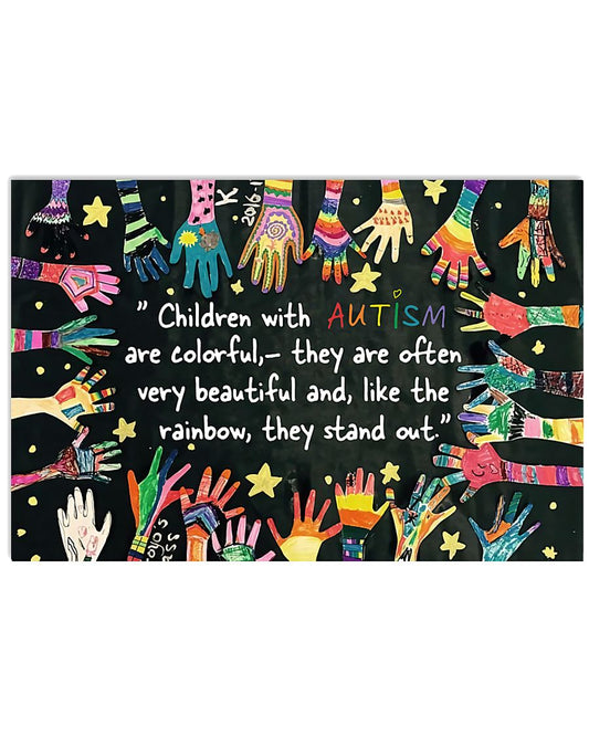 Autism Awareness Children With Autism - Autism Awareness Poster 0921