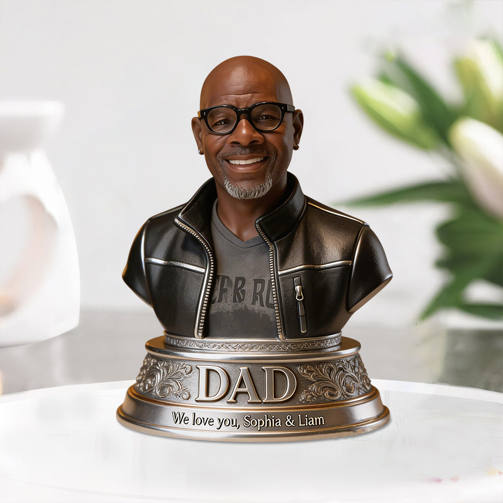 Custom Any Photo, Dad Statue - Personalized Father Custom Shaped Acrylic Plaque