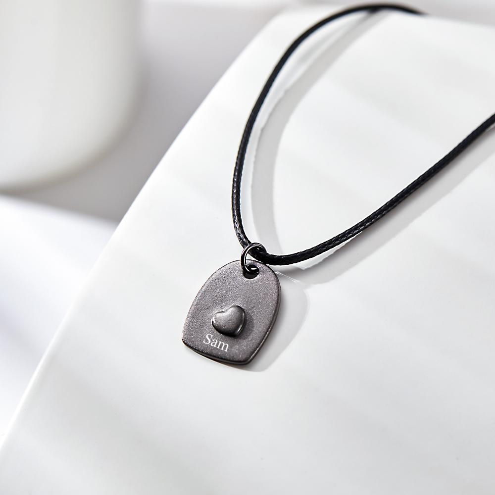 Couple Set - Personalized Couple Heart Matched Necklace Set