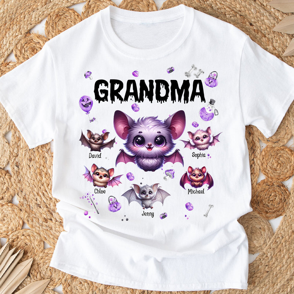 Grandma Of Littel Monsters - Personalized Grandma T-shirt And Hoodie