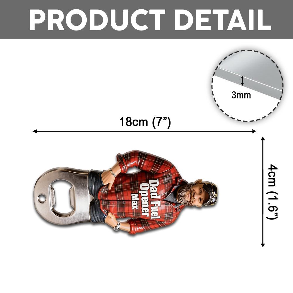 Dad Fuel - Personalized Father Bottle Opener