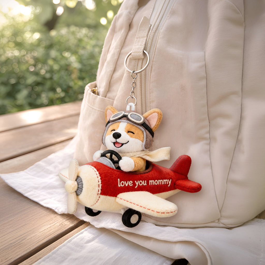 Dog Lovers Gift Idea, Pet Mom - Personalized Dog Plush Keychain
