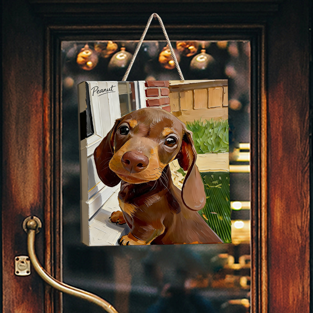 Any Photo Transform Preview Instanly - Personalized Dog Custom Shaped Wood Sign