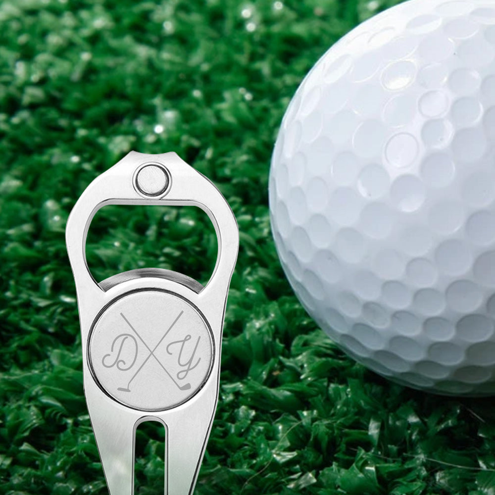 Golfing Partner For Life Bottle Opener - Golf gift for dad, him, boyfriend, husband, grandpa - Personalized Golf Fork Ball Marker