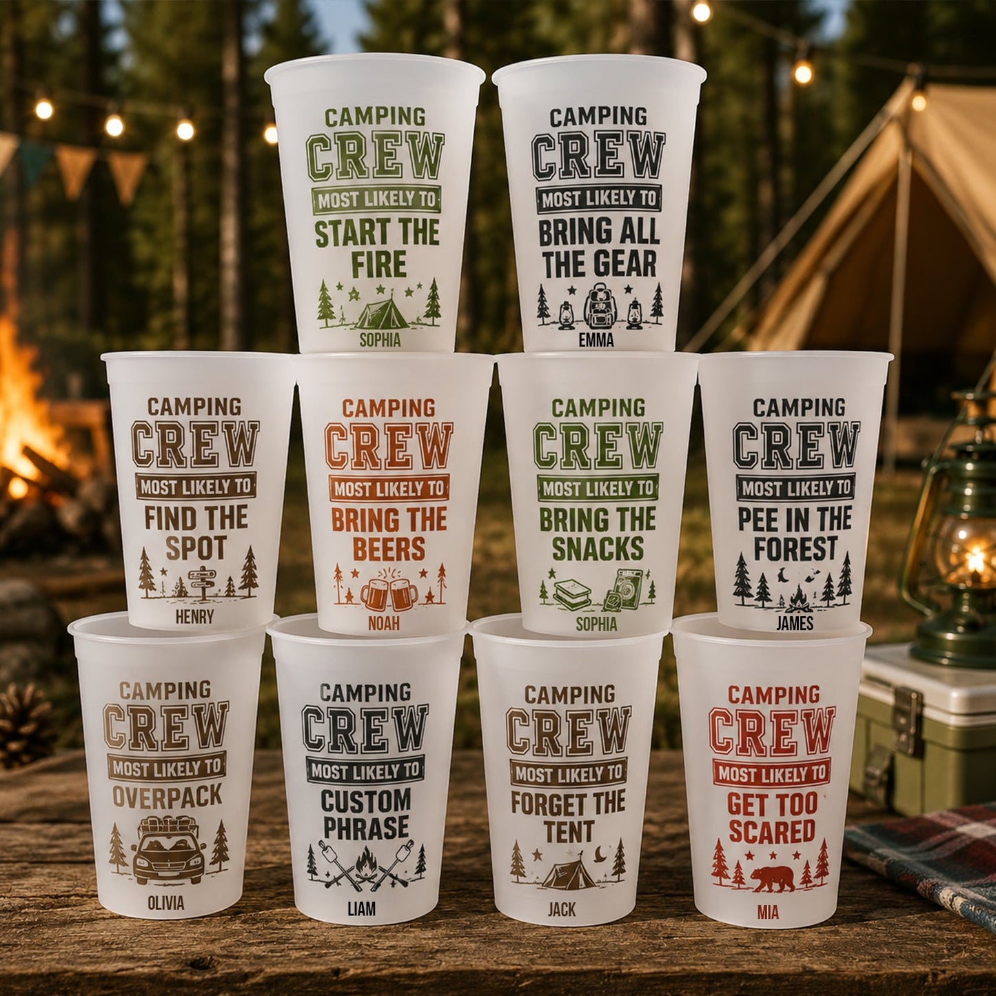 Camping Crew Most Likely - Personalized Camping Frosted Cup
