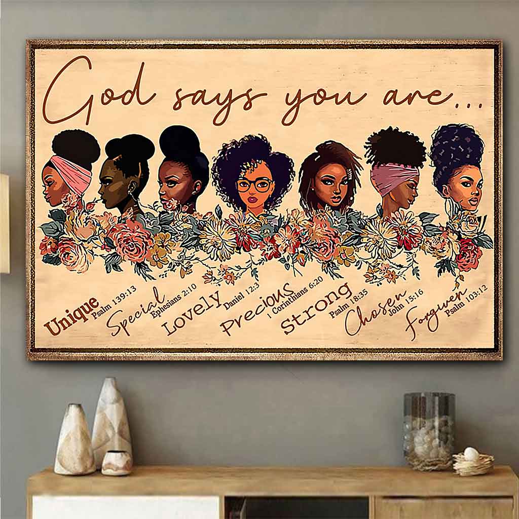 God Says You Are  - African American Poster 062021