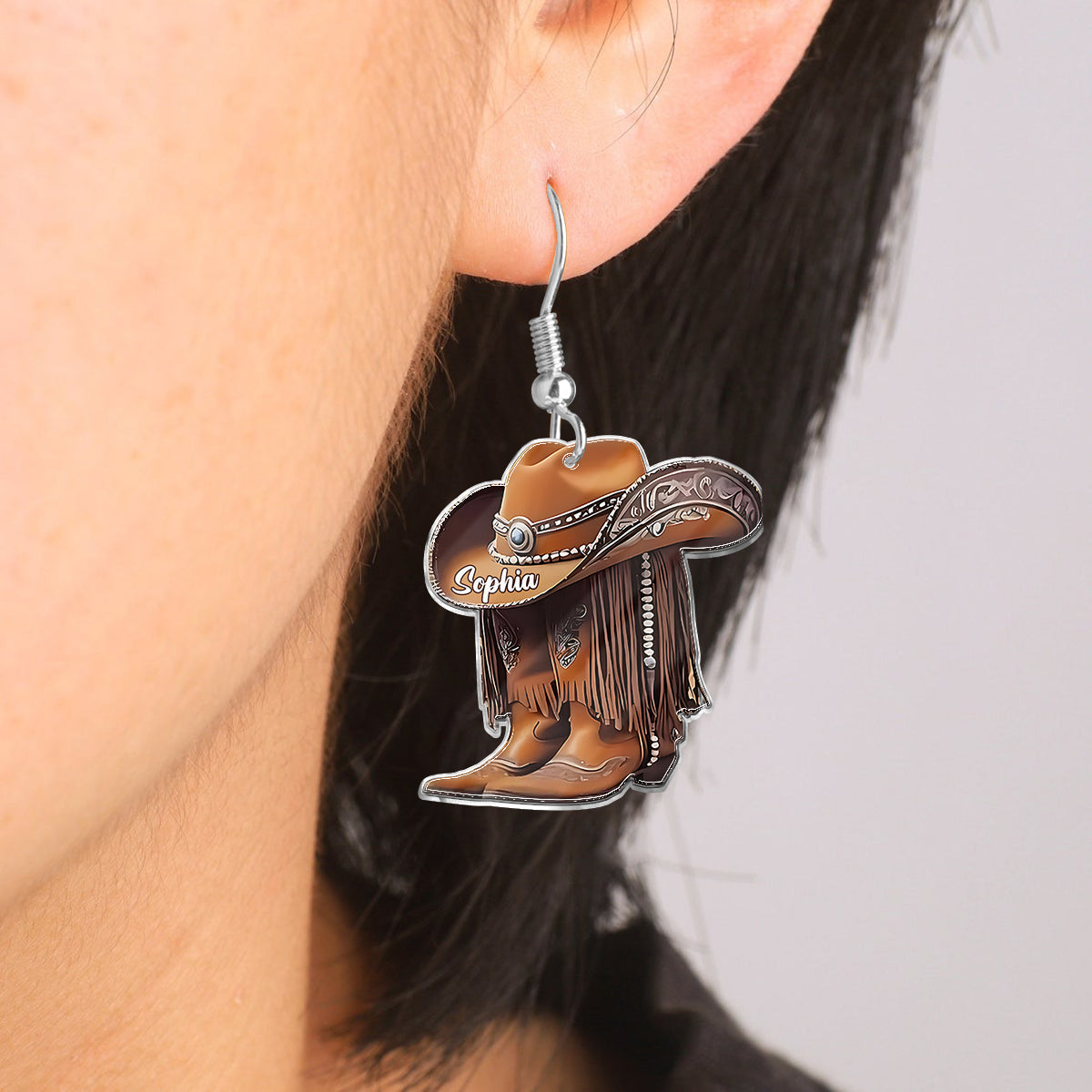 Cowgirl Boots - Personalized Cowgirl Earrings