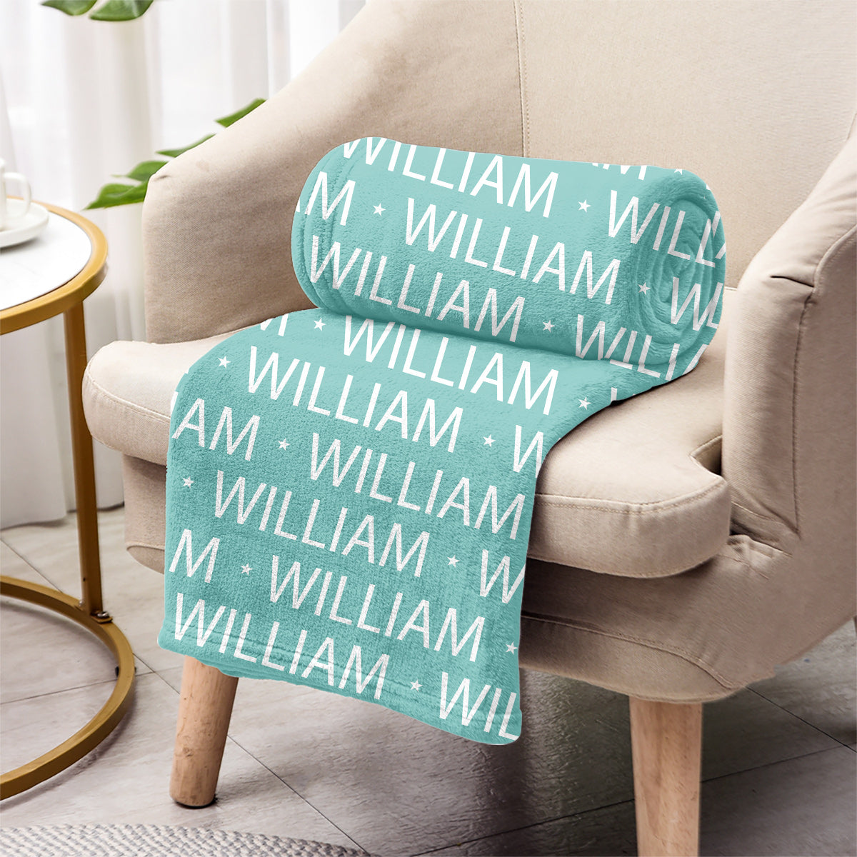 Custom Name Pattern - Gift for grandson - Personalized Blanket