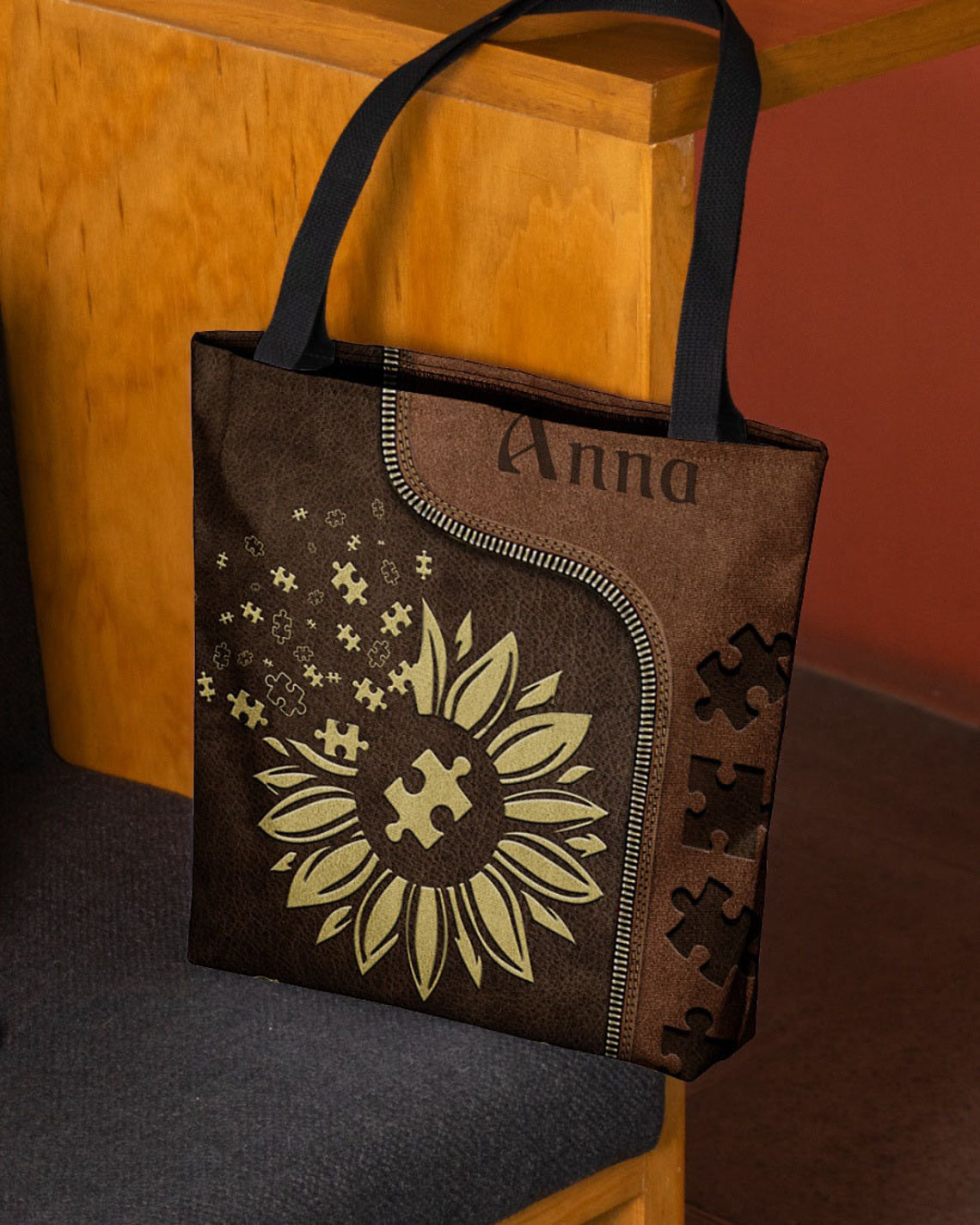 Custom Autism Awareness : Sunflower - Tote Bag 0921