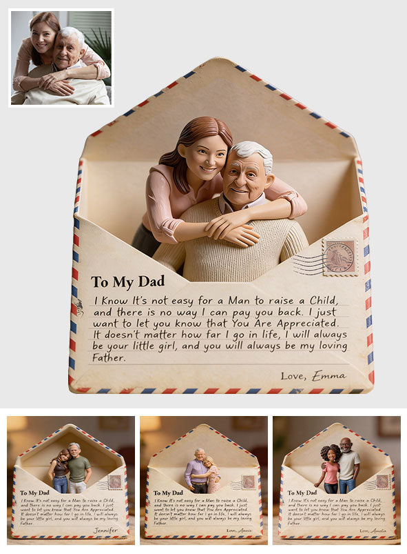 Letter To My Dad - Personalized Father Custom Shaped Acrylic Plaque