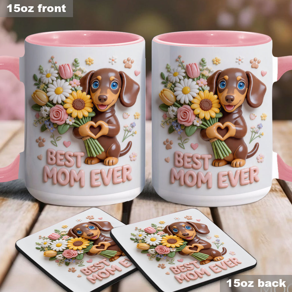 Custom Any Photo - Personalized Dog Accent Mug & Coaster