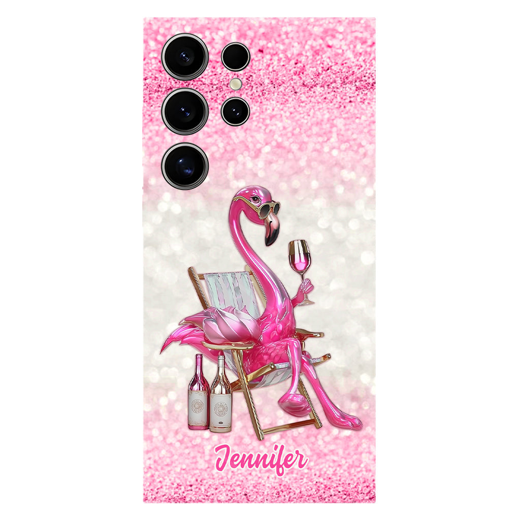 Be a Flamingo In a Flock of Pigeons - Personalized Flamingo Full Print Phone Case